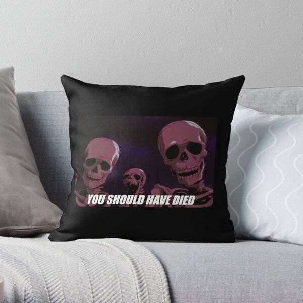 You Should Have Died - Berserk Skeletons Meme Throw Pillow RB2701 product Offical berserk Merch